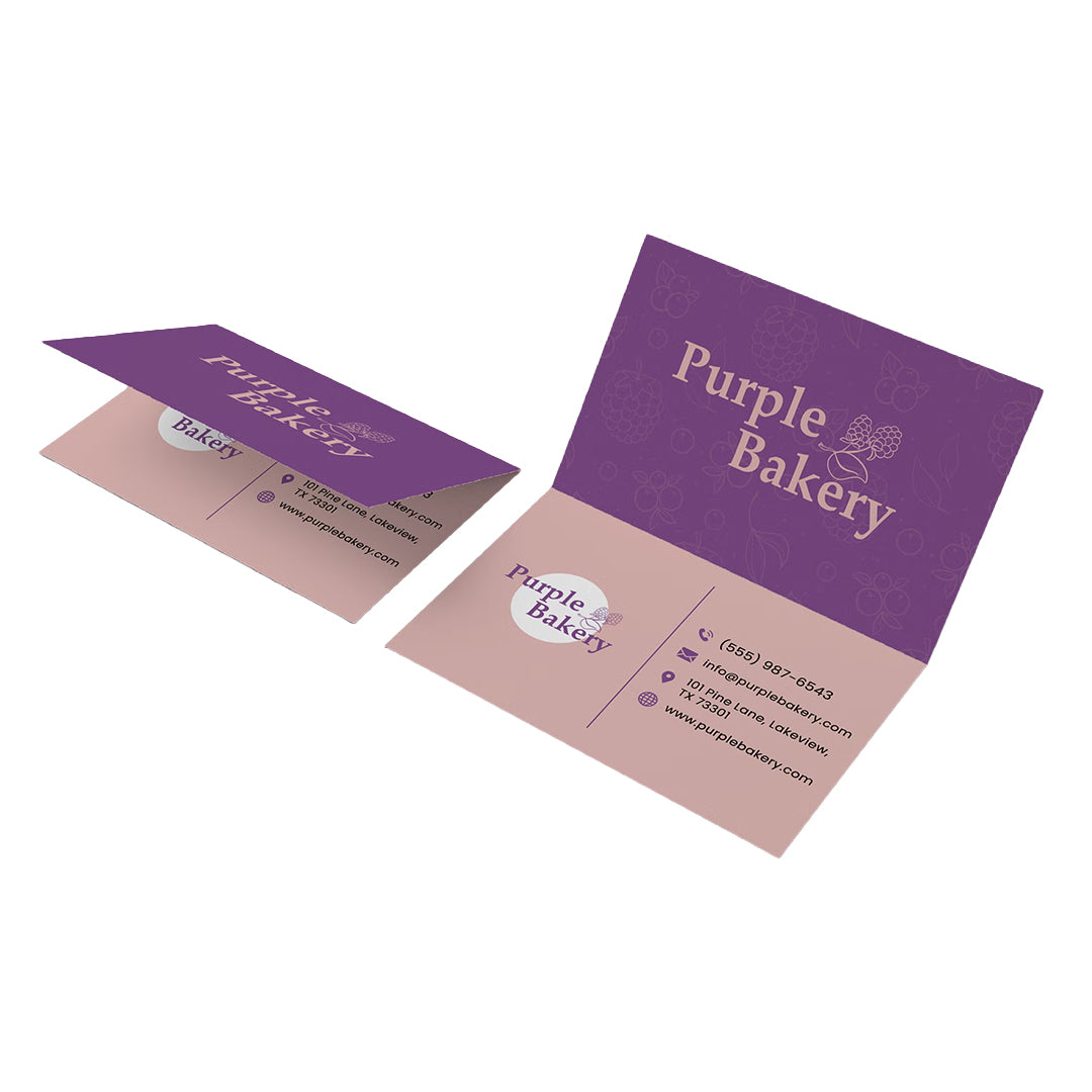 Folded Business Cards 13PT Enviro Uncoated